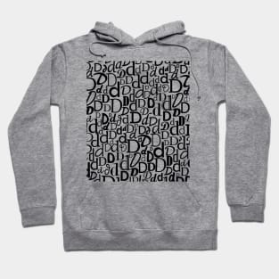 D - Typography (Black) Hoodie